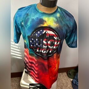 Busch Light Mens Large Promotional Shirt Sleeve Tee Graphic Print